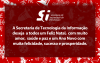 Folder com a Mensagem de Natal da STI em 2016